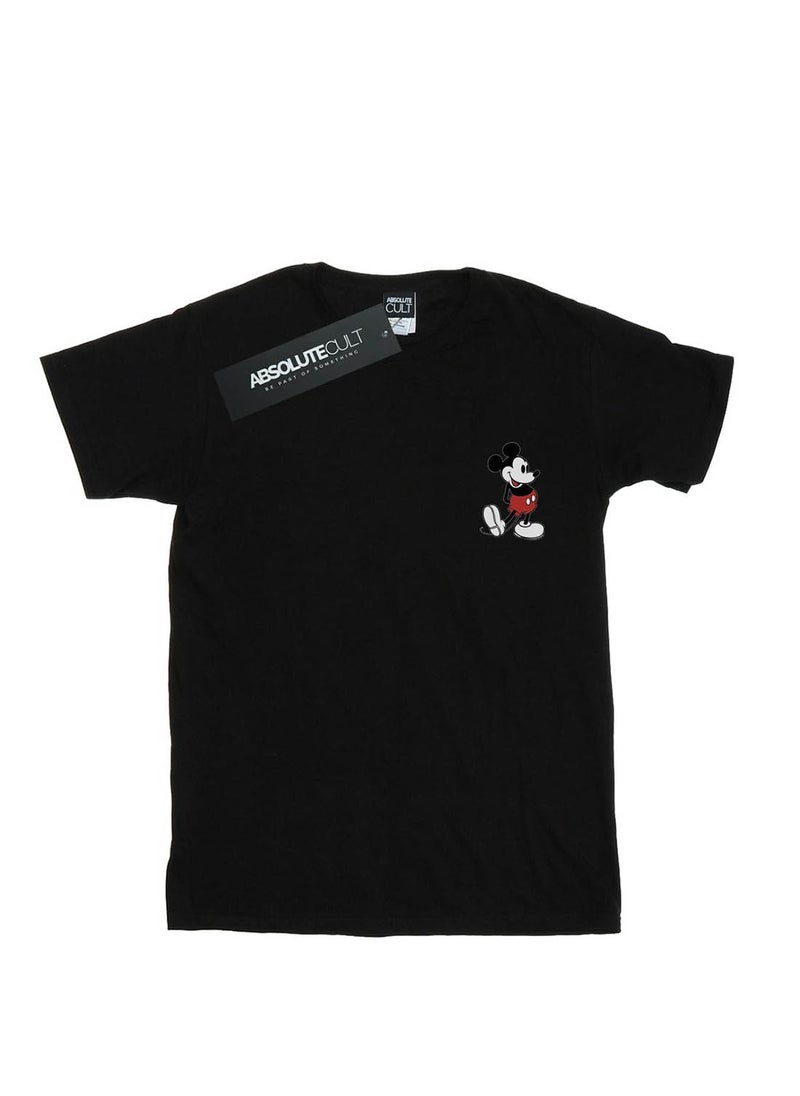 Disney Disney Boys Mickey Mouse Kickin Retro Chest T-Shirt - Black  - Image 1