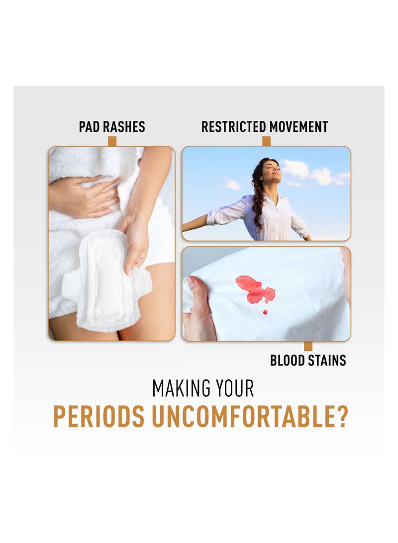 سيرونا سدادات قطنية سهلة الاستخدام من سيرونا - 12 قطعة | للتدفق الثقيل | سدادات قطنية قابلة للتحلل | وافقت عليها ادارة الاغذية والعقاقير - Image 3