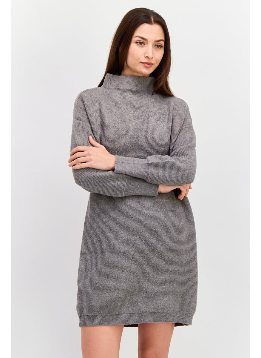 Women Textured Sweater Dress, Grey - pzsku/Z60D03898A180928244E0Z/45/_/1737641914/e645bc5f-0002-4840-bfc9-91ccea6d366c