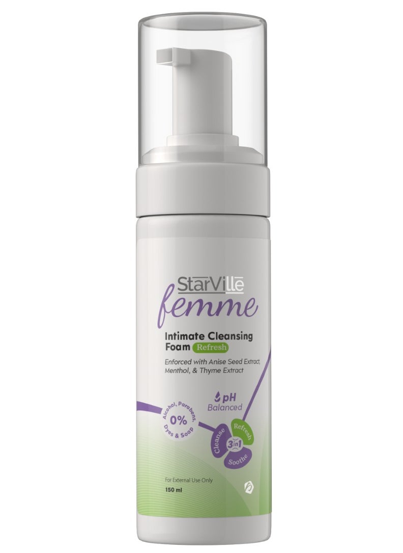 starville - StarVille Femme Intimate Cleansing Foam Refresh 150 ml - Image 1