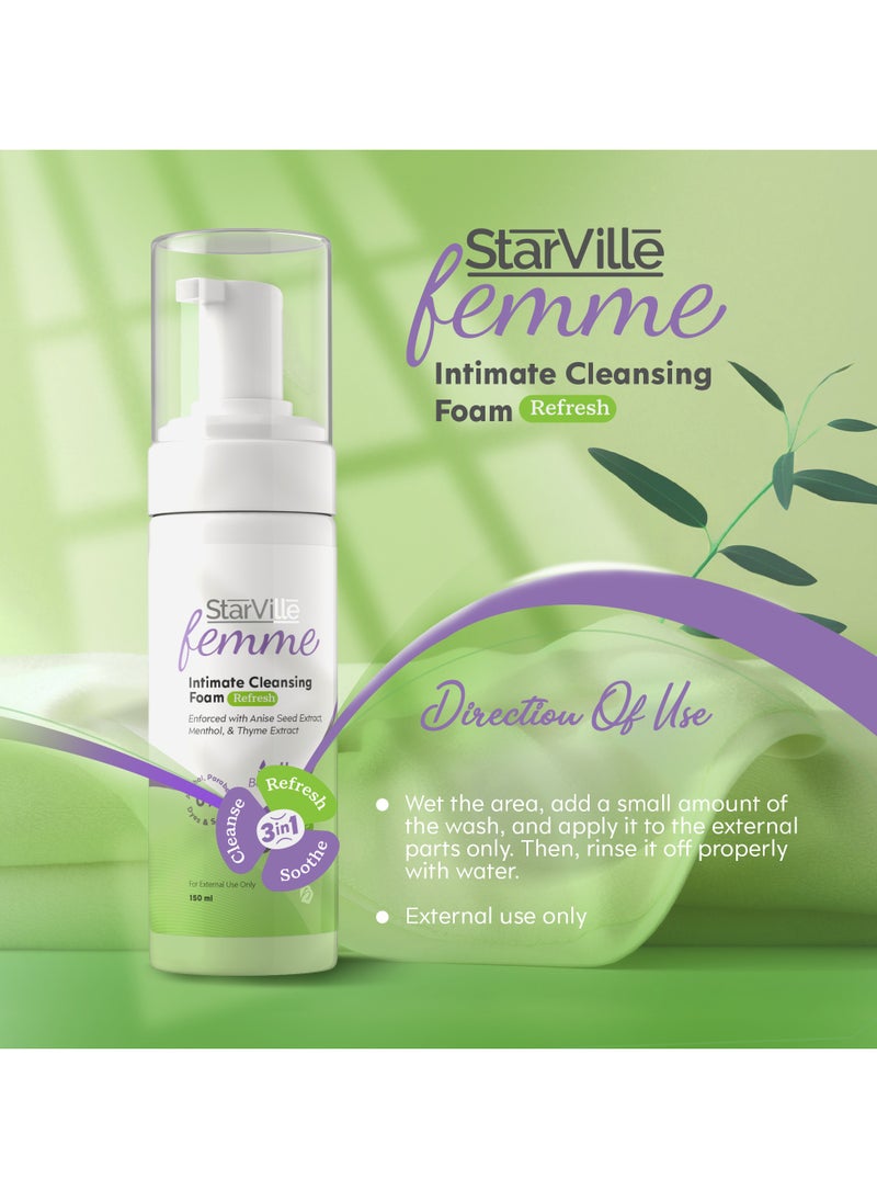 starville - StarVille Femme Intimate Cleansing Foam Refresh 150 ml - Image 1
