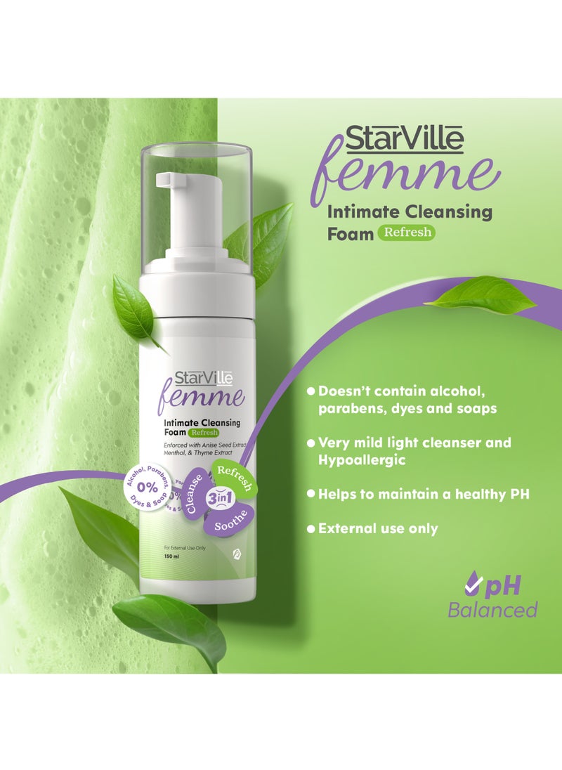 starville - StarVille Femme Intimate Cleansing Foam Refresh 150 ml - Image 1
