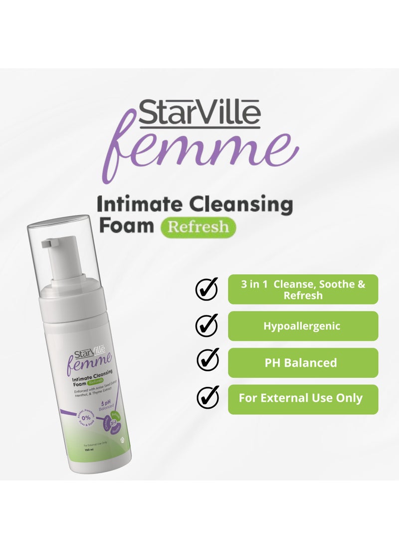 starville - StarVille Femme Intimate Cleansing Foam Refresh 150 ml - Image 1