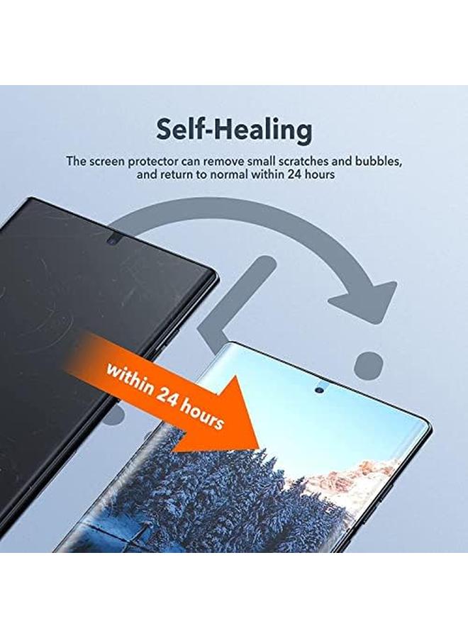 erorex 2 Pack Screen Protector For Samsung Galaxy S22 Ultra 6.8 Inch Support Fingerprint Unlock Full Cover Hydrogel Aqua Screen Protector Curved For Samsung Galaxy S22 Ultra 6.8 Inch  - Image 4
