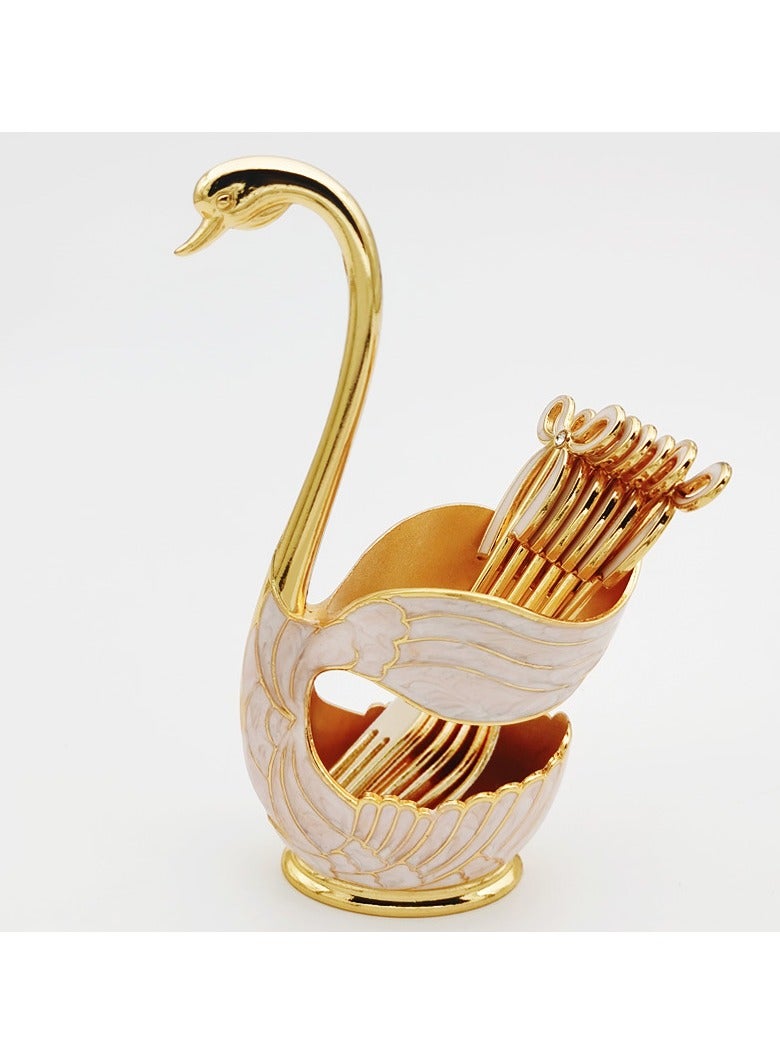 قاعدة الأوزّة المبدعة 6 قطع شوكة الفاكهة - Image 1