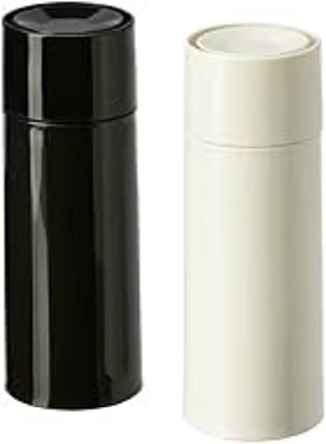 Digital Shoppy BARNASINNE Spice Mill Black/White 14 cm, Ceramic Material.