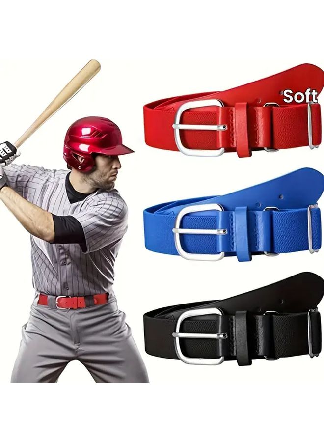 Black Custom Multi Color Baseball Belt for Outdoor Sports - Image 1