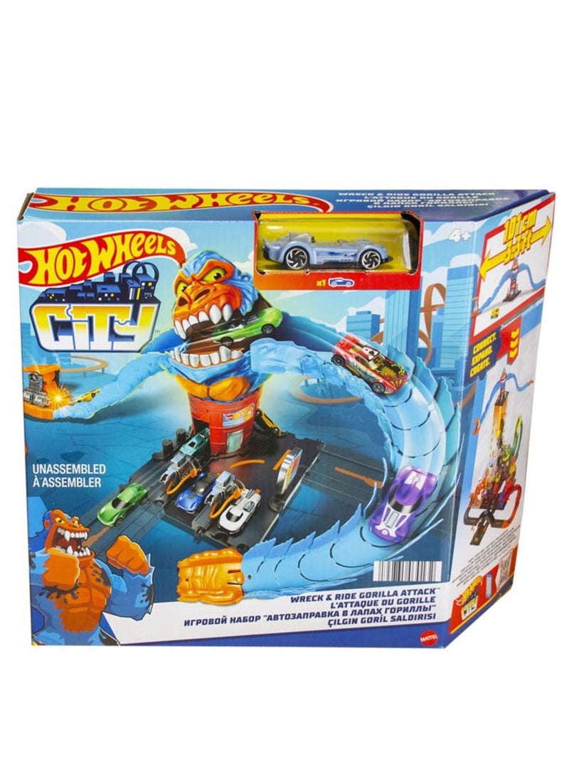 Hot Wheels - Hot Wheels City Wreck and Ride Gorilla Attack - Image 1