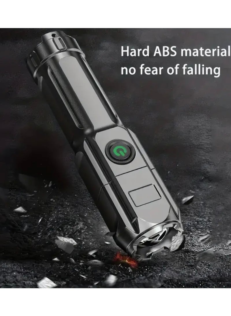 CleanWave - The Pure Effect Tactical Zoomable Flashlight – Rechargeable, Ultra-Bright & Portable | Perfect for Home, Camping & Outdoor Use, with Textured Grip  - Image 4