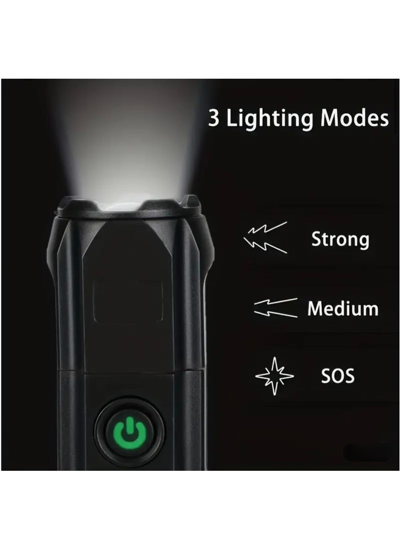 CleanWave - The Pure Effect Tactical Zoomable Flashlight – Rechargeable, Ultra-Bright & Portable | Perfect for Home, Camping & Outdoor Use, with Textured Grip  - Image 5