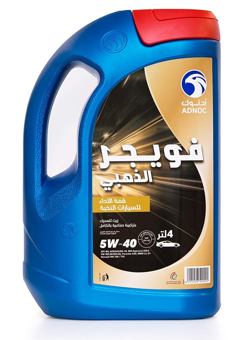 أدنوك زيت محرك أدنوك فوييجر جولد 5W/40 SN، 4 لترات - Image 1