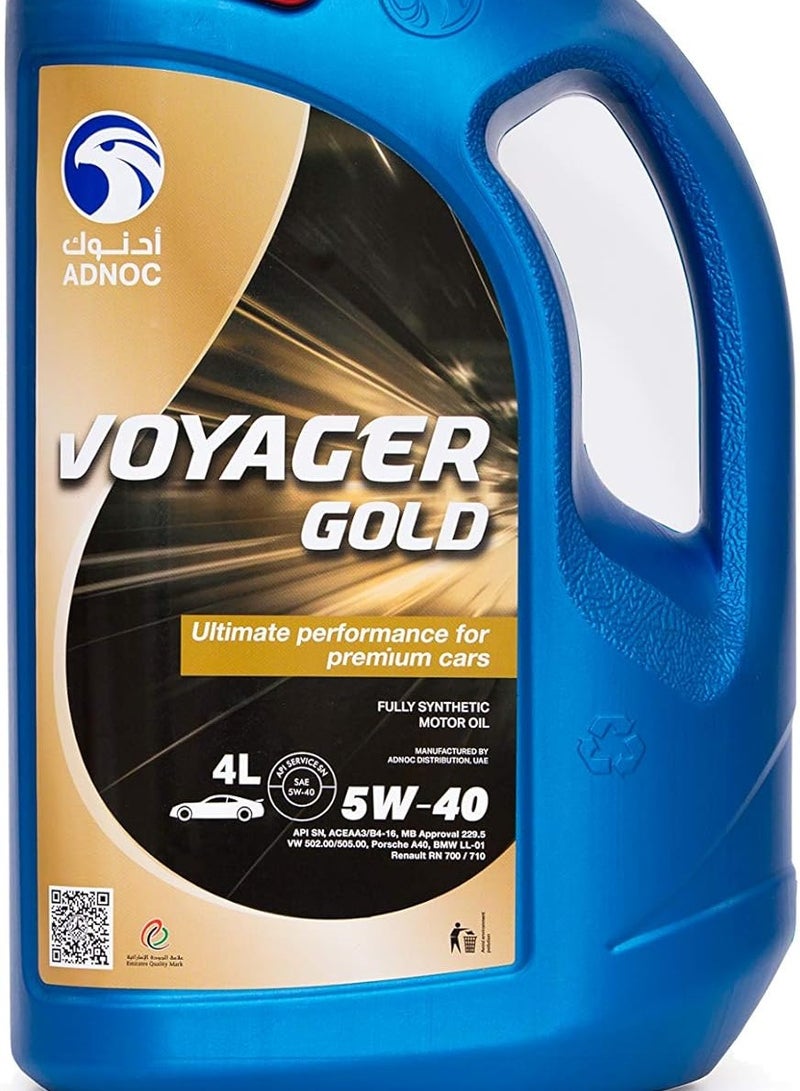 أدنوك زيت محرك أدنوك فوييجر جولد 5W/40 SN، 4 لترات - Image 3