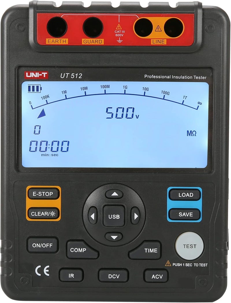 UNI-T UT512 Digital Insulation Resistance Tester (500V to 2500V) - Image 2