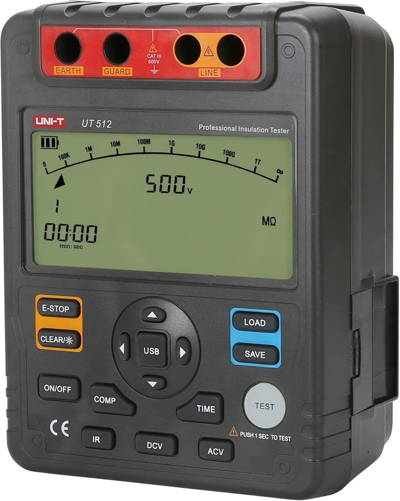 UNI-T UT512 Digital Insulation Resistance Tester (500V to 2500V) - Image 4