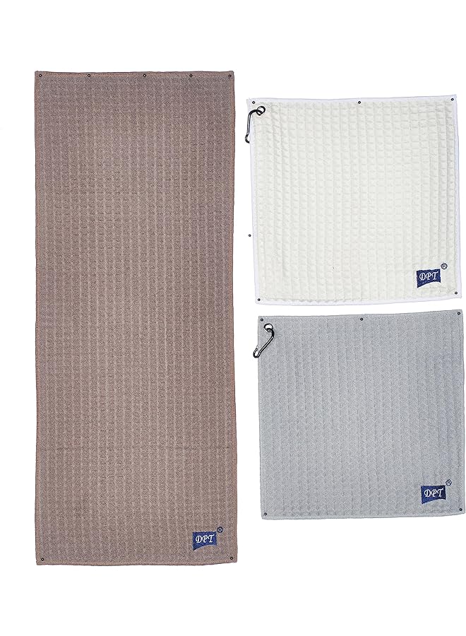 Zaboon مجموعة مناشف الباريستا المصنوعة من قماش البوليستر Dphw-0122، 3 قطع، متنوعة