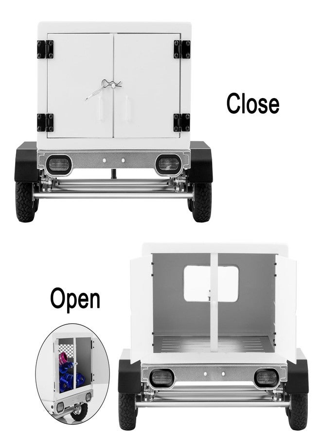 DashRC RC Trailer for Hauling Behind Car, RC Heavy Metal Van Crawler Scale Trailer Kit with Hitch and Taillight for 1/18 TRX4M Ascent 18 FCX18 and 1/24 SCX24 FCX24 RC Crawler Upgrades - Image 4