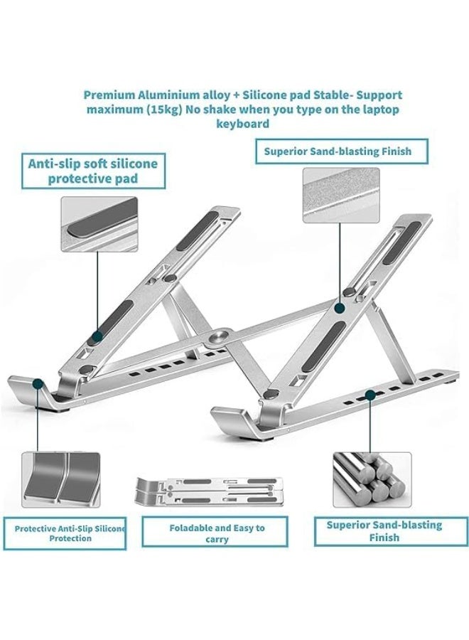Metal Laptop Stand – Durable & Adjustable Design for Comfortable Use - Image 4