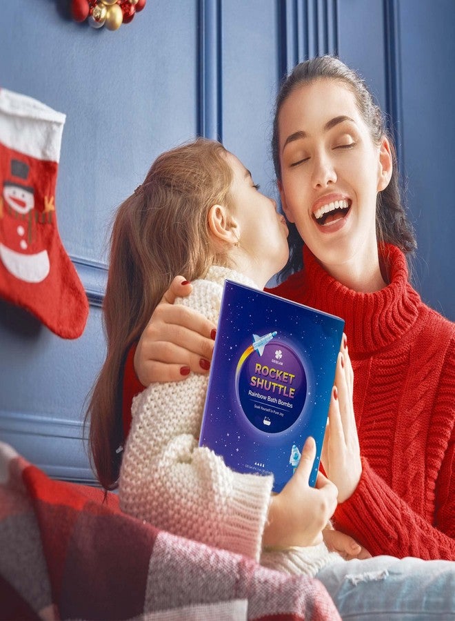 ORIGLAM Space Rocket Bath Bombs for Kids Boys, 4 XL Natural & Organic Kid Bath Bombs with Surprise Color Inside, Rainbow Bath Bomb for Kids Bubble Bath, Halloween Christmas Birthday Gifts for Men - Image 4