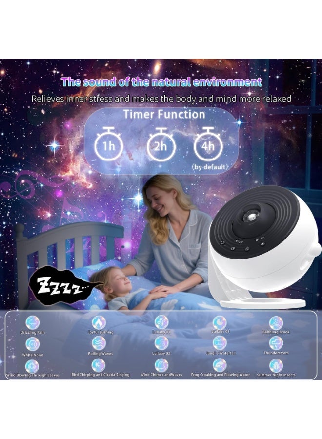 ZANAYA 13-in-1 Galaxy Star Projector Night Light - 360° Rotating Planetarium Projector with Magnetic Head, Nebula & Starry Sky Lamp for Bedroom, Kids Room & Home Decor - Image 4