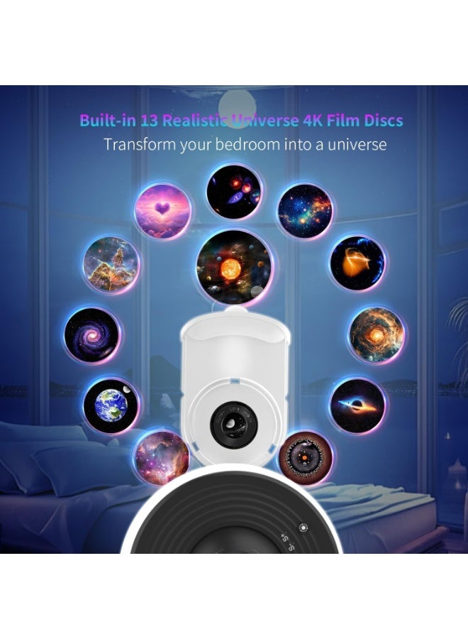 ZANAYA 13-in-1 Galaxy Star Projector Night Light - 360° Rotating Planetarium Projector with Magnetic Head, Nebula & Starry Sky Lamp for Bedroom, Kids Room & Home Decor - Image 2
