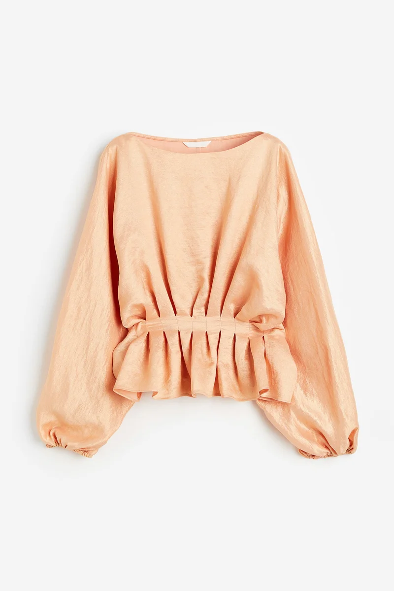 H&M Puff Sleeve Tiered Top