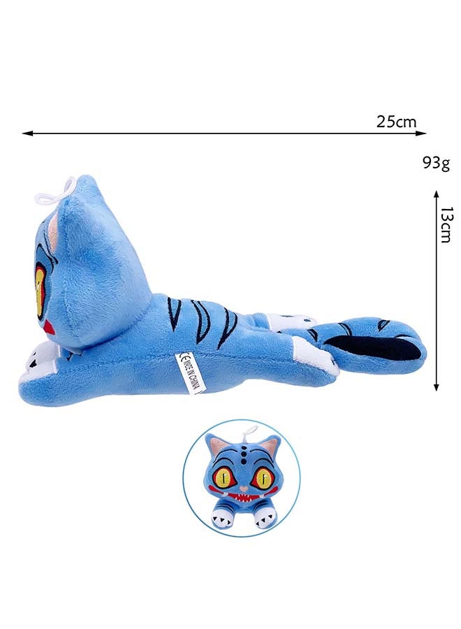 KPop Demon Hunters Tora Blitzpaw Stretch & Snooze Edition Plush 25 cm Blue Tiger Mascot, Soft Chibi Plush Toy, Cute Laying Pose, 93g Lightweight Plushie for Kids & Anime Fans - Image 2