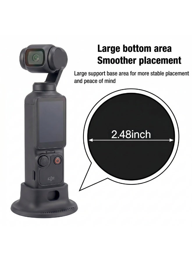 Soft Rubber Non-Slip Desktop Stand for Dji Osmo Pocket 3, Lightweight and Compact, Osmo Pocket 3 Desktop Mounting Accessory (Black) - Image 5