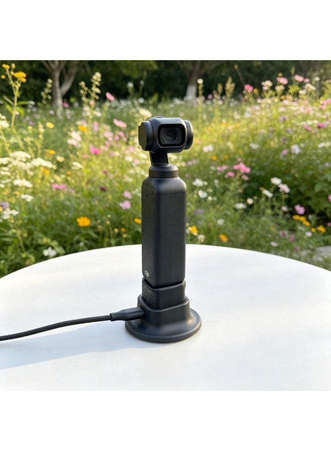 Soft Rubber Non-Slip Desktop Stand for Dji Osmo Pocket 3, Lightweight and Compact, Osmo Pocket 3 Desktop Mounting Accessory (Black) - Image 2