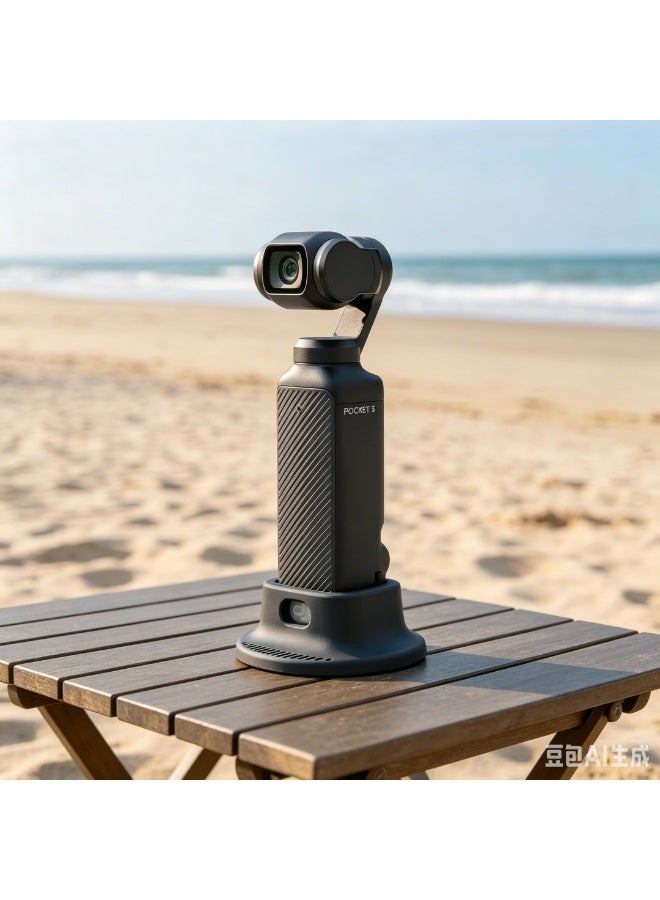 Soft Rubber Non-Slip Desktop Stand for Dji Osmo Pocket 3, Lightweight and Compact, Osmo Pocket 3 Desktop Mounting Accessory (Black) - Image 3