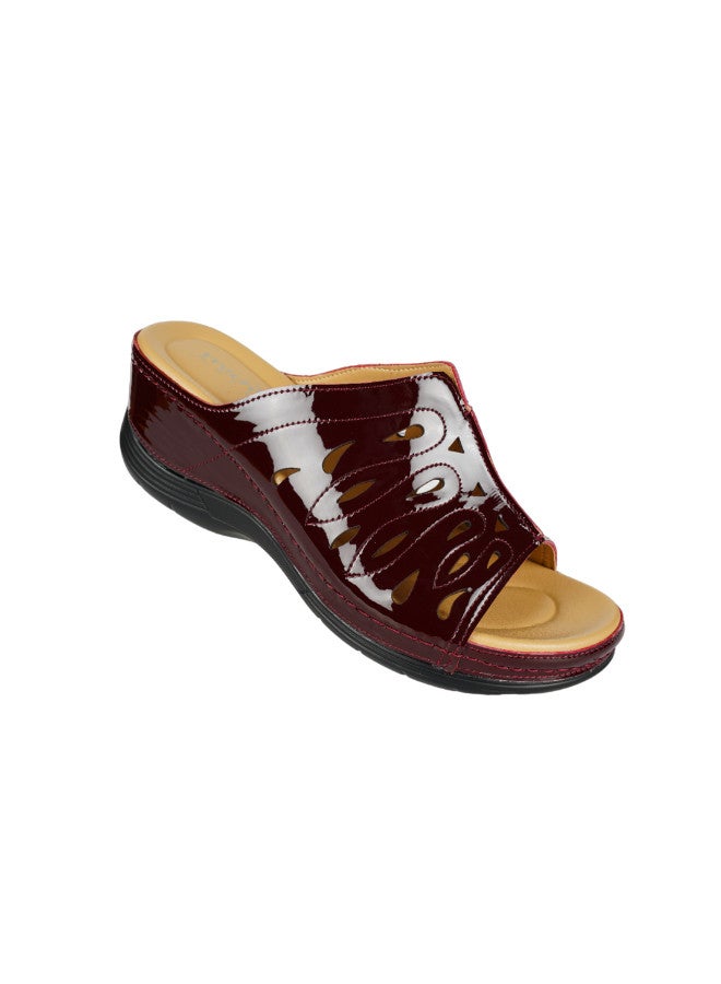 Michelle Morgan 092-2702 Michelle Morgan Ladies Wedge Heel Sandals 2407-2 Bordo - Image 1