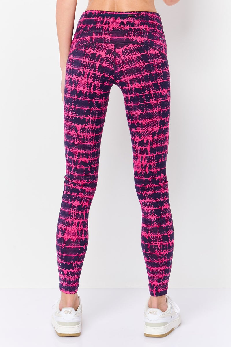 Nike Women Dri Fit Allover Print Running Tights, Multicolor - Image 3