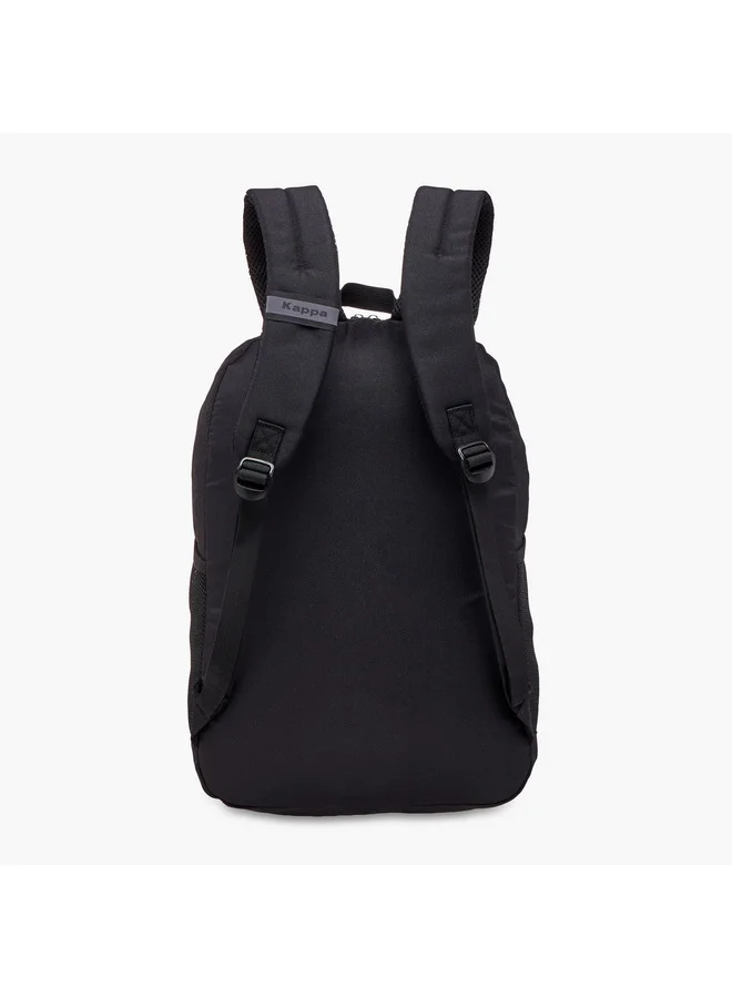 Kappa Unisex Logo Embossed School Backpack with Adjustable Straps and Zip Closure - 13x32x47 cm