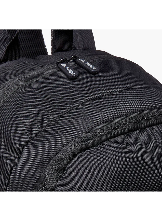 Kappa Unisex Logo Embossed School Backpack with Adjustable Straps and Zip Closure - 13x32x47 cm