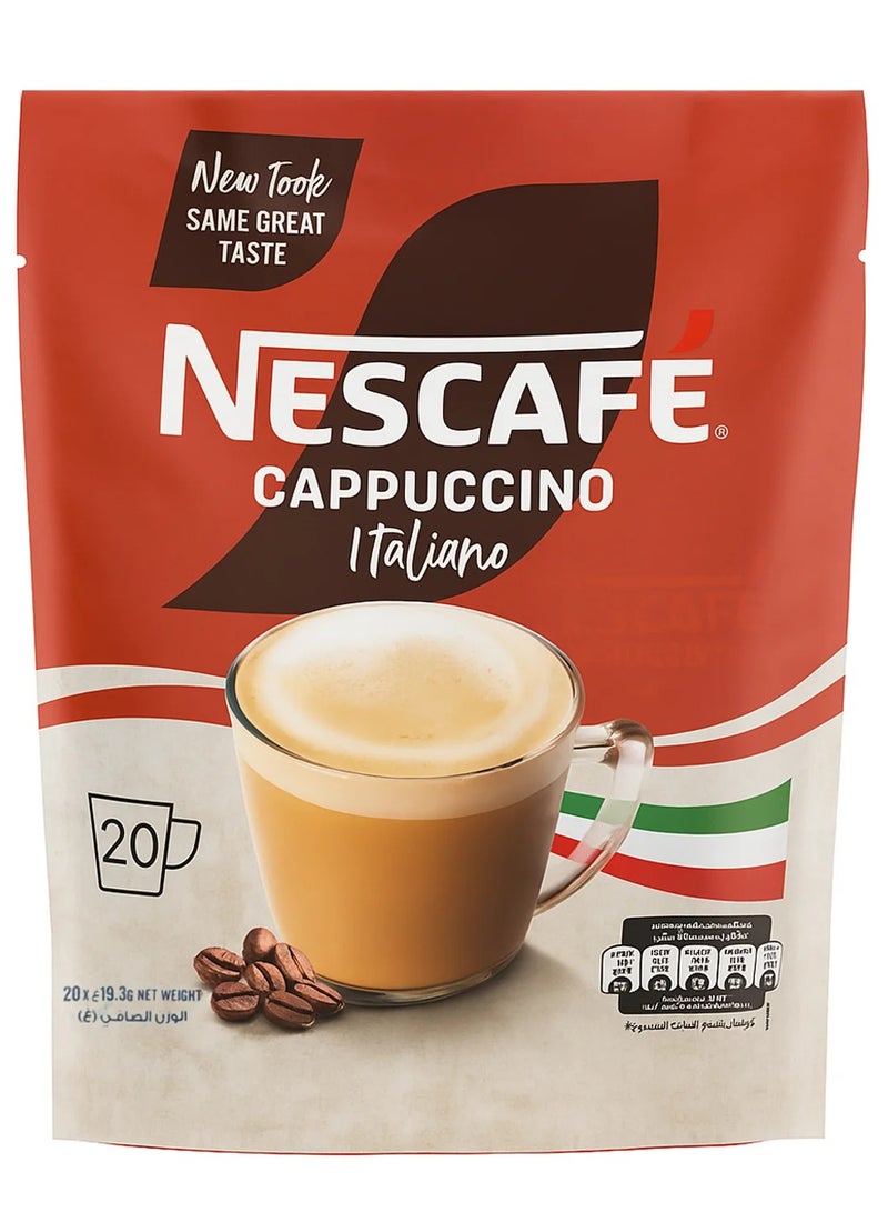 Nescafe Cappuccino Italiano Foamy Coffee Sprinkle 20 Sachets 19.3 grams - Image 1