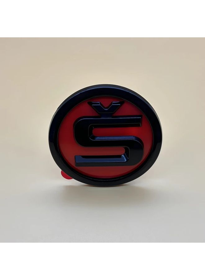 3.54 Inch Silvery Black Car Hood Trunk Emblem Replacement S Logo Auto Accessory - Image 4