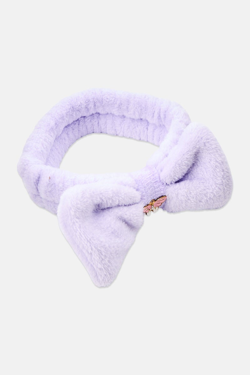 Olivia Rose Plush Spa Headband, Lavender - Image 2