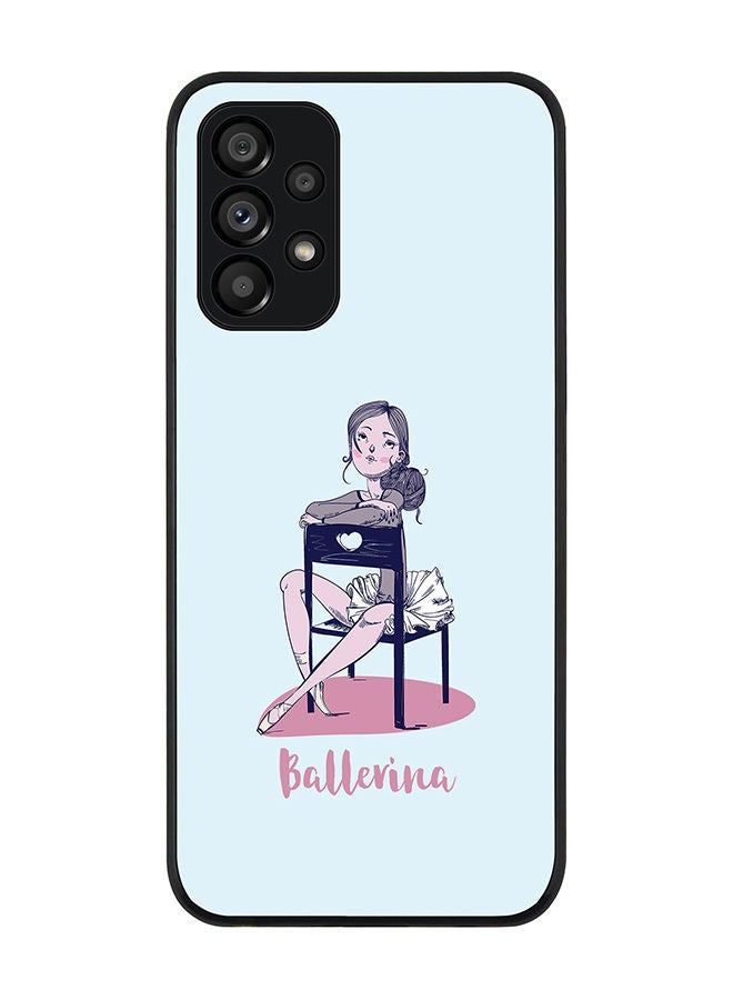Stylizedd Rugged Black edge case for Samsung Galaxy A23 (LTE/4G) Slim fit Soft Case Flexible Rubber Edges Anti Drop TPU Gel Thin Cover - Ballerina - Image 1