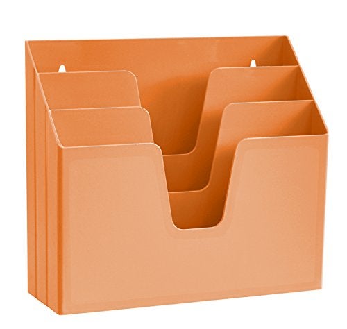 Acrimet Acrimet Horizontal Triple File Folder Organizer (Orange Citrus Color) - Image 1