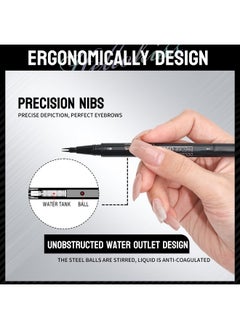 W3W Microblading Eyebrow Pencil,2-In-1 Dual-Ended Eyebrow Pen With 2 Tip Brow Pen And Precise Brush-Tip,Brow Pen For Natural Waterproof And Long-Lasting Brows (Dark Brown)  - Image 2