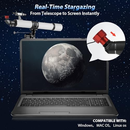 FIBONAX Telescope Camera 4K, 8MP USB Astronomy Camera, 1.25 Inch Electronic Eyepiece with Removable IR Cut Filter, ASCOM Driver Support, UVC Plug and Play for Lunar Planetary Imaging - Image 4