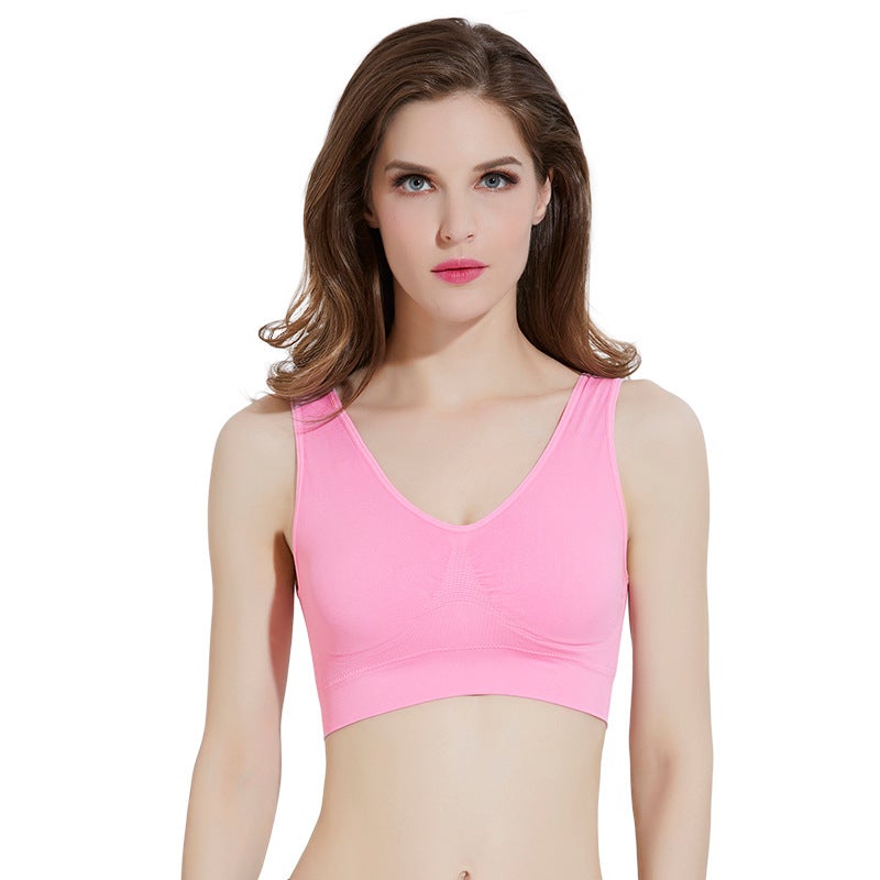 Women's Sports Bra – Padded Full Cup Double Layer Vest with Fixed Straps - Image 2