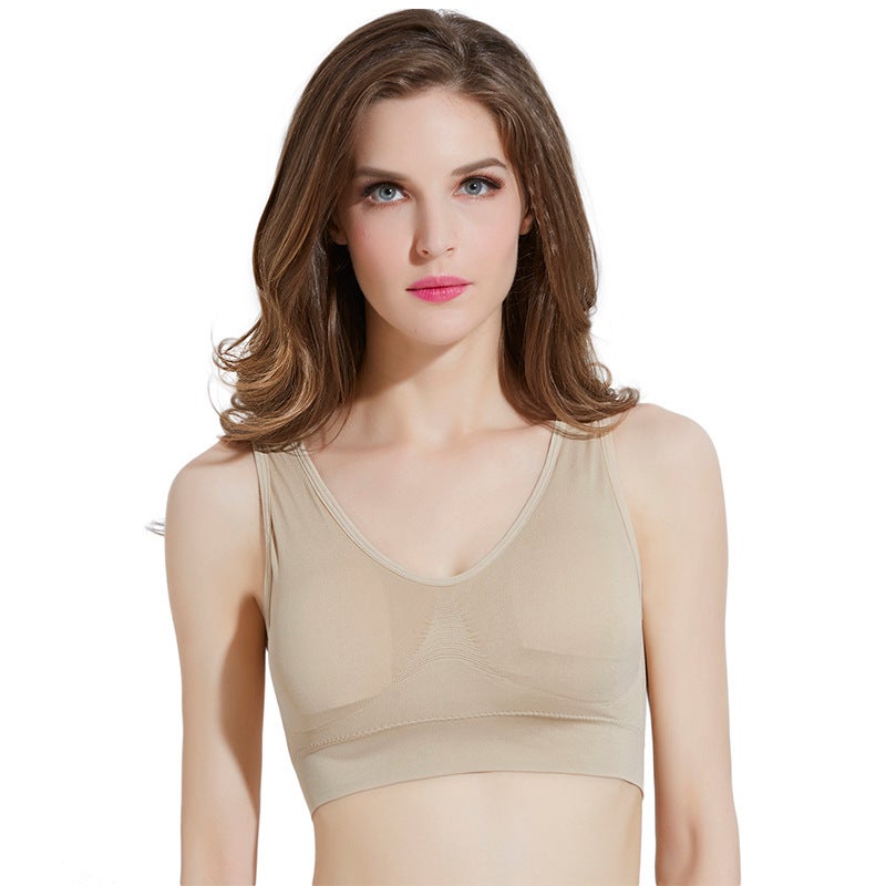 Women's Sports Bra – Padded Full Cup Double Layer Vest with Fixed Straps - Image 1