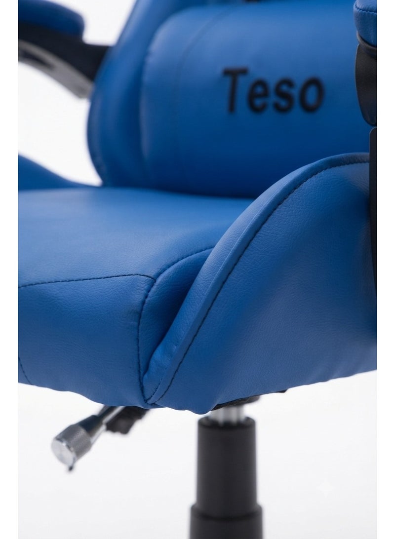Teso Ergonomic Gaming Chair with Lumbar & Headrest Pillow, Adjustable Height, Reclining Racing Style Computer Chair, PU Leather Office & Gaming Chair for PC Gamers, Home & Office - Image 5