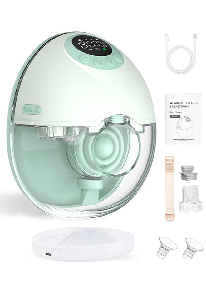 Chixing Smart Heated Base Wearable Breast Pump, Electric Breast Milk Pump with Heated Base & Voice Alerts, 1200mAh Battery, Ultra-Quiet ≤48dB, LED Display with 4 Modes & 12 Levels, Memory Function - Image 1