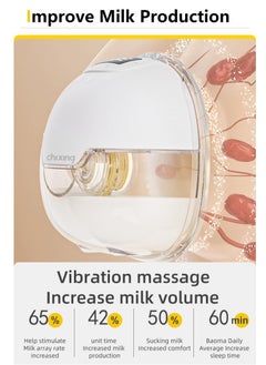 Chixing Hands Free Breast Pump with 3 Mode & 15 Levels, Portable Wearable Breast Pump, 1200mAh Long Battery Life , Electric Breast Pump, Smart Display  - Image 3