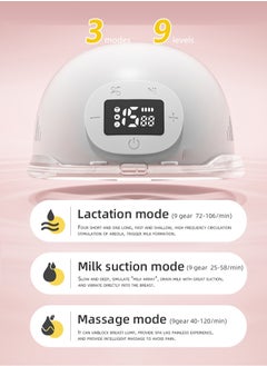 Chixing Hands Free Breast Pump with 3 Mode & 15 Levels, Portable Wearable Breast Pump, 1200mAh Long Battery Life , Electric Breast Pump, Smart Display  - Image 4