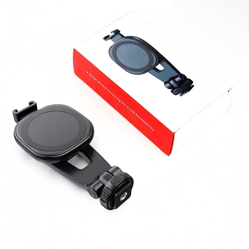 VRIG MG-03 Portable Magnetic Phone Mount Phone Holder Phone Tripod Mount with Cold Shoe 1/4 Inch Thread 360° Rotatable Replacement for iPhone 12/13/14 Series and More - Image 2