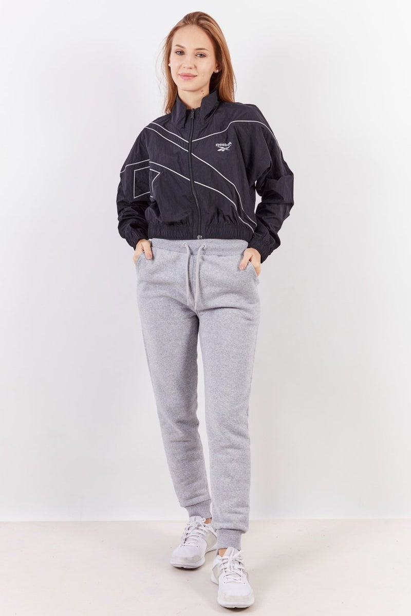 Reebok Women Sportwear Fit Outdoor Cropped Sweatshirt, Black - Image 3