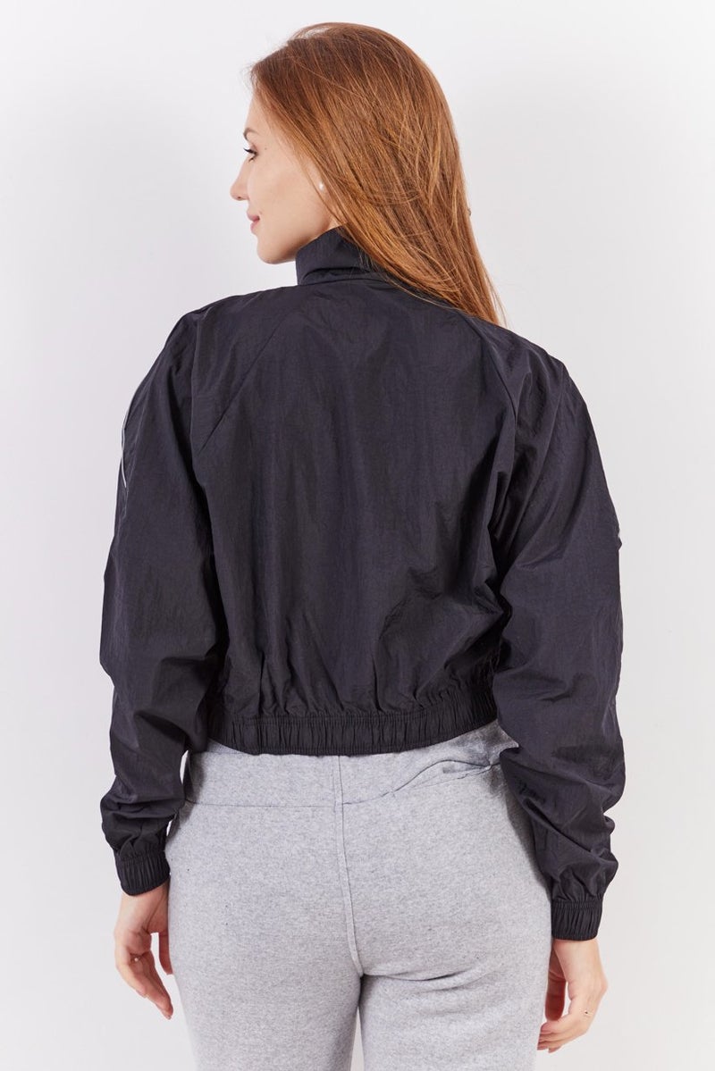 Reebok Women Sportwear Fit Outdoor Cropped Sweatshirt, Black - Image 4