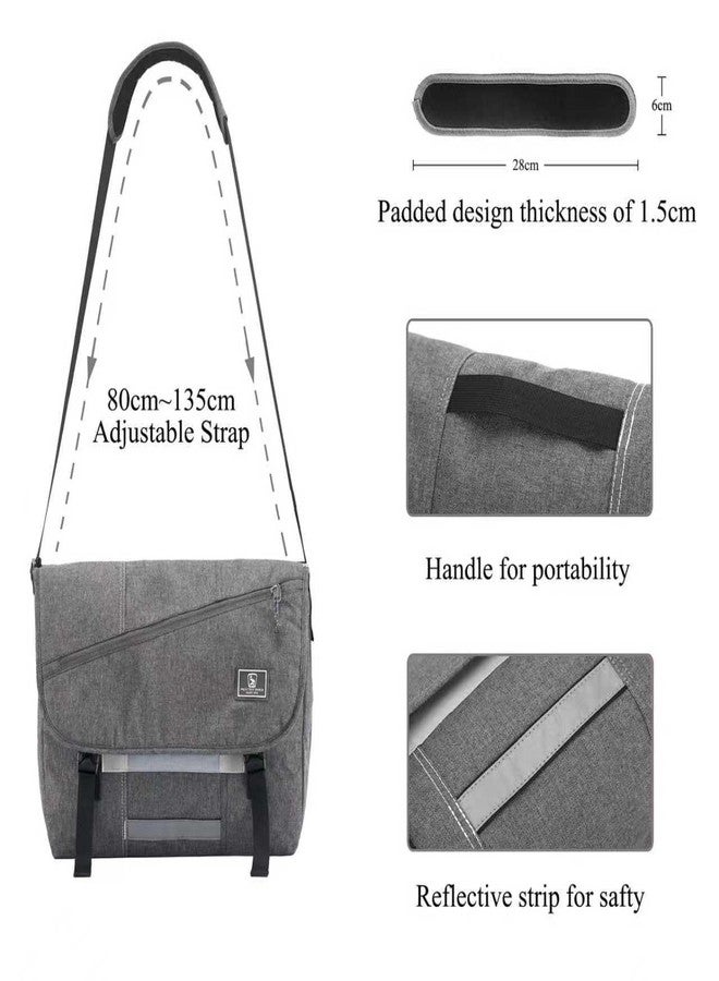 OIWAS 15.6 Inch Messenger Bag for Men/Women Crossbody Travel Satchel Bags Laptop Shoulder Bag Large Briefcase Computer Work College Grey - Image 4